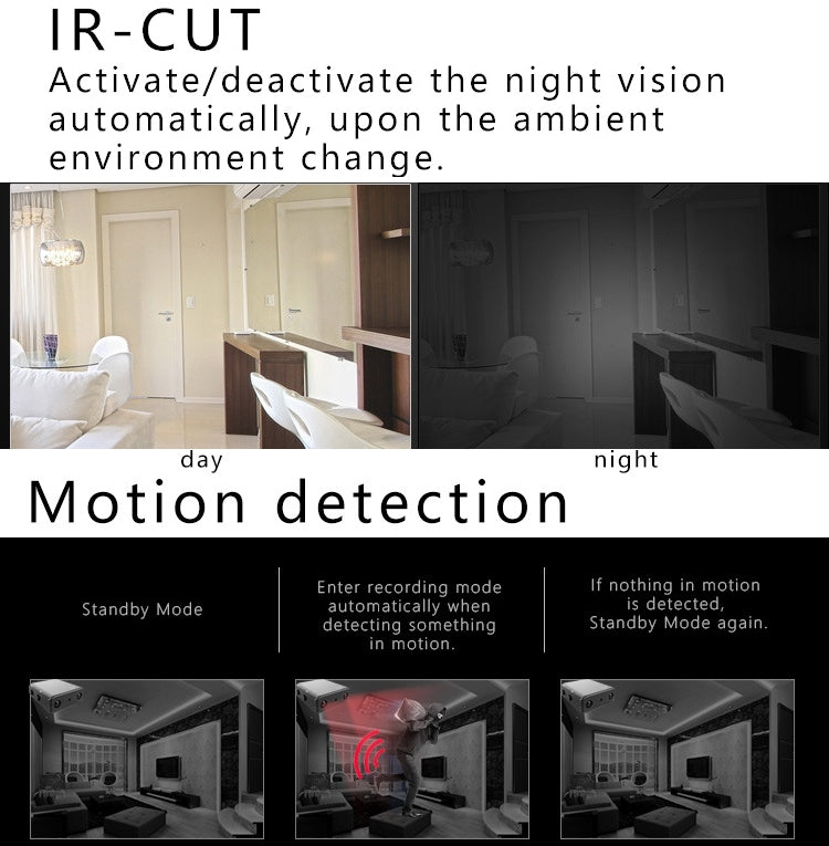 XD Camera 1080p HD Video Smart IR-CUT Infrared Night Vision Sports Camera, XD XD Camera 1080p HD Video Smart IR-CUT Infrared Night Vision Sports Camera, XD